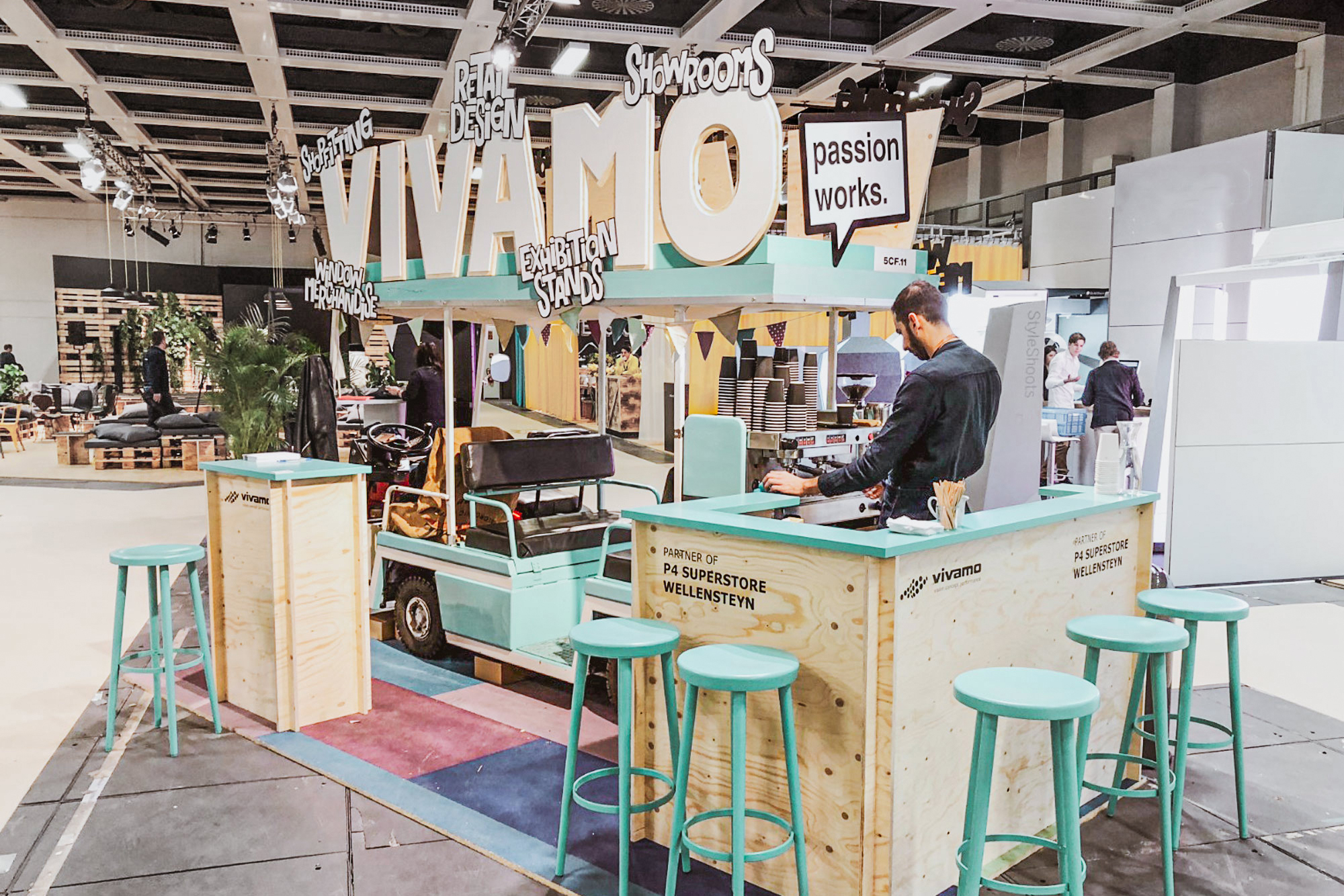 VIVAMO Firmen-Kaffeestand auf der Berlin Fashion Week